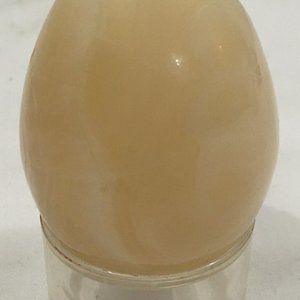 * marble/alabaster decorative egg with small plastic stand
